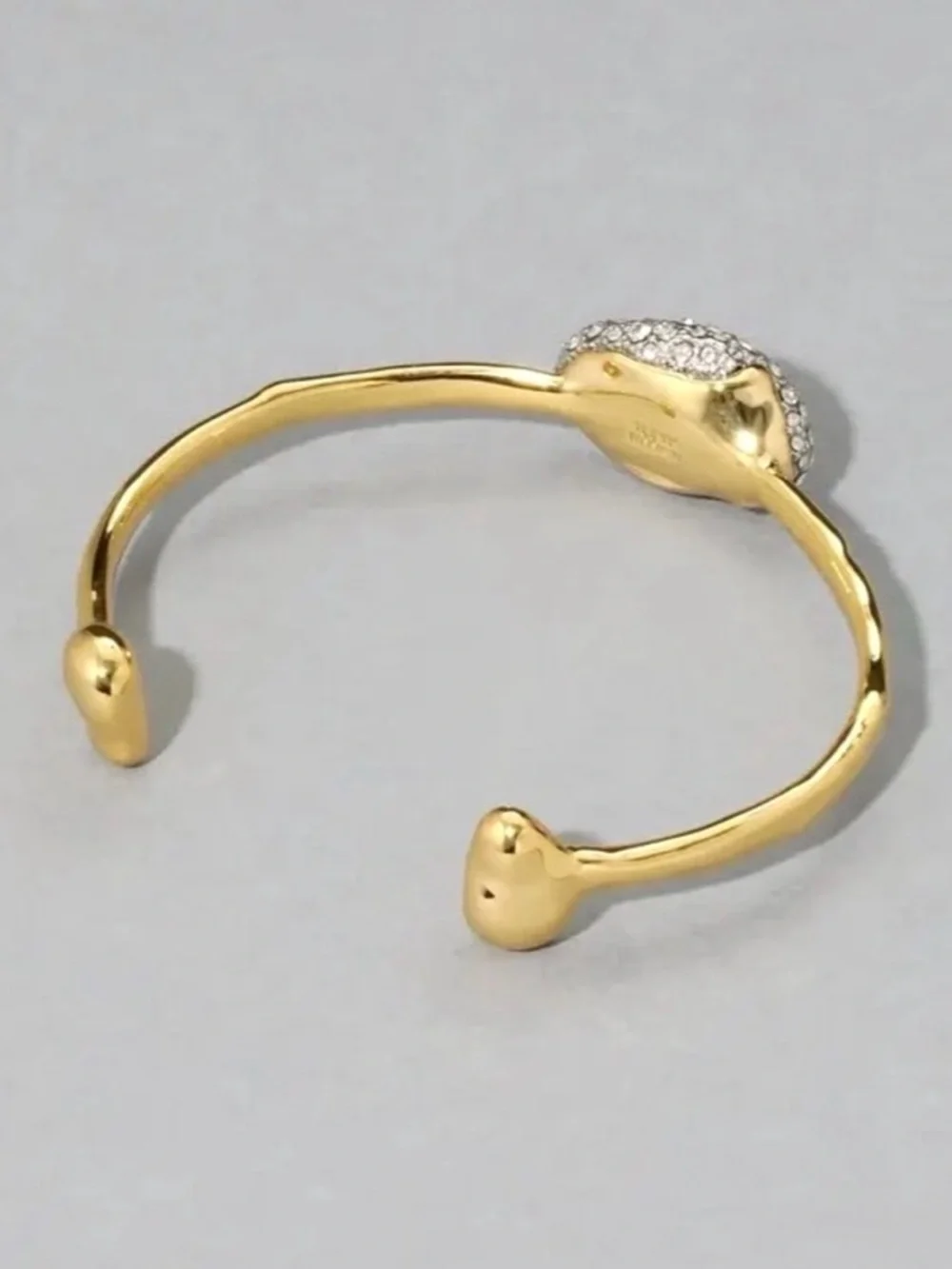 NEW Alexis Bittar Solanales Crystal Pebble Skinny Cuff Bracelet JL19